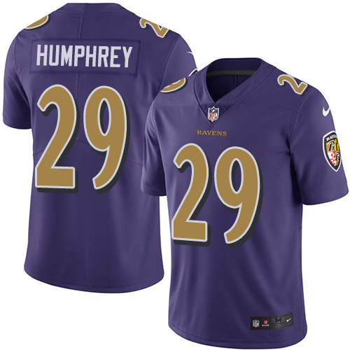 Nike Ravens #29 Marlon Humphrey Purple Men's Stitched NFL Limited Rush Jersey - Click Image to Close